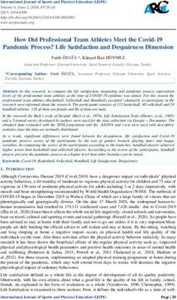 How Did Professional Team Athletes Meet the Covid-19 Pandemic Process? Life Satisfaction and Despairness Dimension
