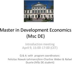 Master in Development Economics (Msc DE) - Introduction meeting April 9, 15:00-17:00 (CET)