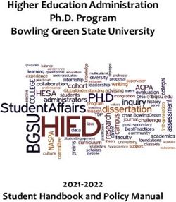 Higher Education Administration Ph.D. Program Bowling Green State University - 2021-2022 Student Handbook and Policy Manual