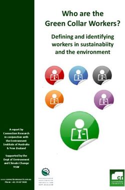 Who are the Green Collar Workers? - Defining and identifying workers in sustainabiity and the environment