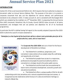 Annual Service Plan 2021 - Waterford City & County Council
