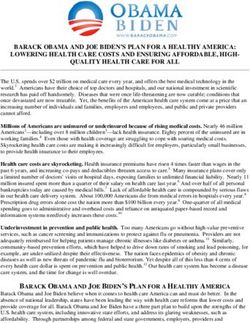 BARACK OBAMA AND JOE BIDEN'S PLAN FOR A HEALTHY AMERICA: LOWERING HEALTH CARE COSTS AND ENSURING AFFORDABLE, HIGH-QUALITY HEALTH CARE FOR ALL