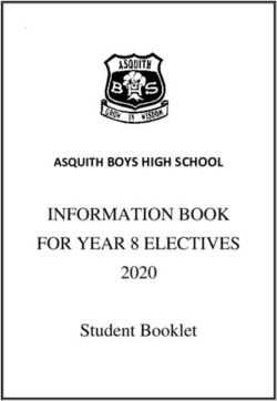 INFORMATION BOOK FOR YEAR 8 ELECTIVES - 2020 Student Booklet - ASQUITH BOYS HIGH SCHOOL