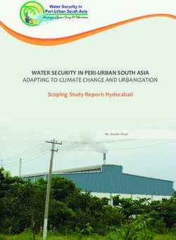 WATER SECURITY IN PERI-URBAN SOUTH ASIA - ADAPTING TO CLIMATE CHANGE AND URBANIZATION - SaciWATERs