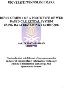 UNIVERSITITEKNOLOGI MARA DEVELOPMENT OF A PROTOTYPE OF WEB BASED CAR RENTAL SYSTEM USING DATA MATCHING TECHNIQUE