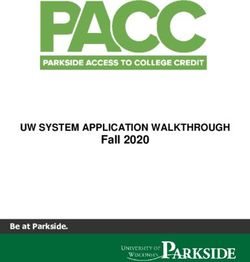 UW SYSTEM APPLICATION WALKTHROUGH - Fall 2020 Be at Parkside - UW-Parkside