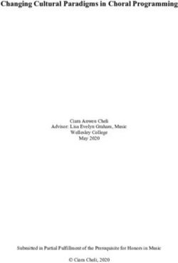 Changing Cultural Paradigms in Choral Programming - Ciara Anwen Cheli Advisor: Lisa Evelyn Graham, Music Wellesley College May 2020 - Submitted in ...