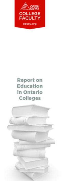 COLLEGE FACULTY - Report on Education in Ontario Colleges - opseu.org