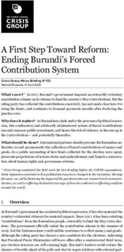 A First Step Toward Reform: Ending Burundi's Forced Contribution System - Africa Portal