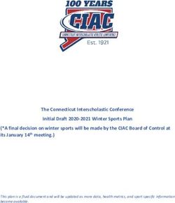 The Connecticut Interscholastic Conference Initial Draft 2020-2021 Winter Sports Plan *A final decision on winter sports will be made by the CIAC ...