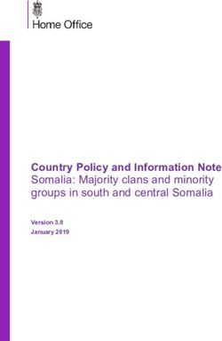Country Policy and Information Note Somalia: Majority clans and minority groups in south and central Somalia - Version 3.0 January 2019