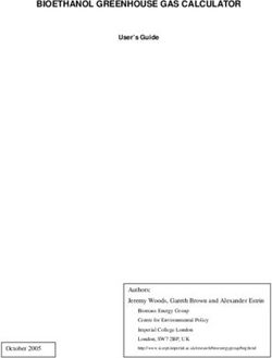 BIOETHANOL GREENHOUSE GAS CALCULATOR