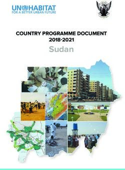 Sudan 2018 2021 COUNTRY PROGRAMME DOCUMENT - UN-Habitat