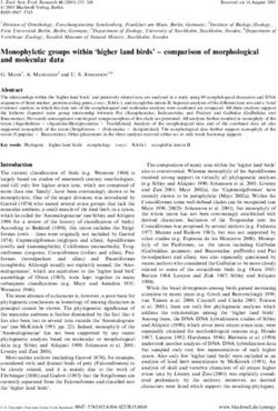 Monophyletic groups within 'higher land birds' - comparison of morphological and molecular data