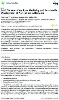 Land Concentration, Land Grabbing and Sustainable Development of Agriculture in Romania - MDPI