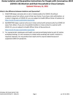 Home Isolation and Quarantine Instructions for People with Coronavirus-2019 (COVID-19) Infection and their Household or Close Contacts