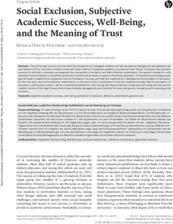 Social Exclusion, Subjective Academic Success, Well-Being, and the Meaning of Trust