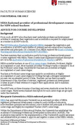 ADVICE FOR COURSE DEVELOPERS - FACULTY OF HUMAN SCIENCES