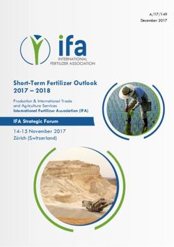 Short-Term Fertilizer Outlook 2017 2018 - Production & International Trade and Agriculture Services International Fertilizer Association (IFA) ...