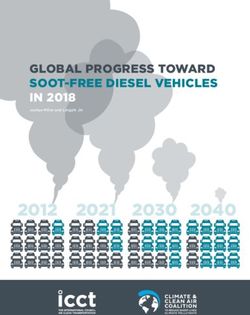 2012 2021 2030 2040 GLOBAL PROGRESS TOWARD SOOT-FREE DIESEL VEHICLES IN 2018