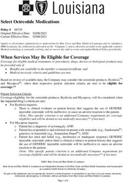 Select Octreotide Medications - Medical Policy