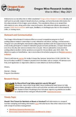 Oregon Wine Research Institute - Vine to Wine | May 2021 - Oregon Wine Research Institute Vine to Wine