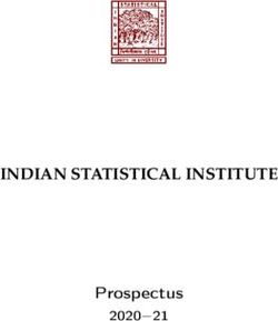 INDIAN STATISTICAL INSTITUTE - Prospectus 2020 21