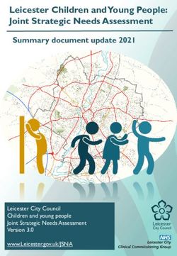 Leicester Children and Young People: Joint Strategic Needs Assessment - Summary document update 2021