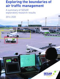 Exploring the boundaries of air traffic management - A summary of SESAR exploratory research results 2016-2020 - SESAR Joint ...