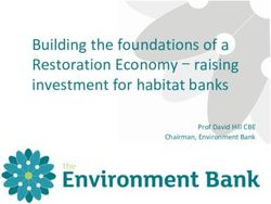 Building the foundations of a Restoration Economy - raising investment for habitat banks - Prof David Hill CBE Chairman, Environment Bank