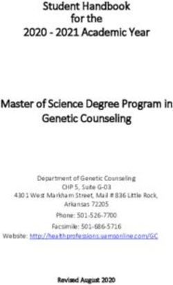 Student Handbook for the 2020 - 2021 Academic Year Master of Science Degree Program in Genetic Counseling - 2021 Academic Year Master ...