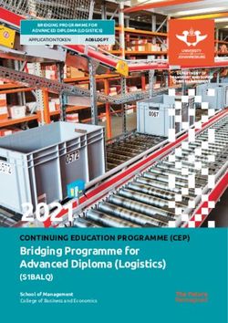 2021 Bridging Programme for Advanced Diploma (Logistics) - CONTINUING EDUCATION PROGRAMME (CEP) - UJ