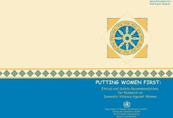 PUTTING WOMEN FIRST: Ethical and Safety Recommendations for Research on Domestic Violence Against Women - WHO | World Health Organization