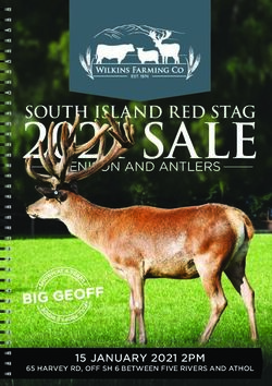 2021 SALE VENISON AND ANTLERS - 15 JANUARY 2021 2PM - Wilkins Farming