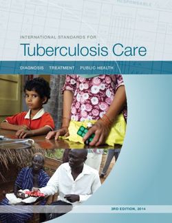 Tuberculosis Care International Standards For Diagnosis Treatment ...