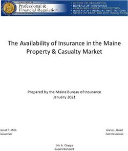 The Availability of Insurance in the Maine Property & Casualty Market - Prepared by the Maine Bureau of Insurance January 2021 - Maine.gov