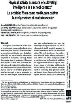 Physical activity as means of cultivating intelligence in a school context