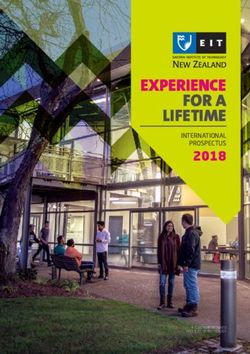 EXPERIENCE FOR A LIFETIME - 2018 INTERNATIONAL PROSPECTUS
