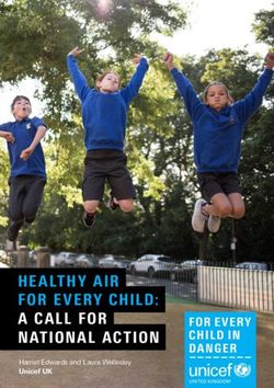 HE ALTHY AIR FOR EVERY CHILD: A CALL FOR NATIONAL ACTION - Harriet Edwards and Laura Wellesley - Unicef UK