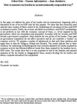 Gábor Kiss - Tomasz Jędrzejowicz - Jana Jirsákova: How to measure tax burden in an internationally comparable way?1