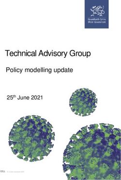 Technical Advisory Group - Policy modelling update 25th June 2021 - GOV.WALES