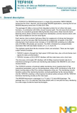 TEF810X 76 GHz to 81 GHz car RADAR transceiver Rev. 1.0 - 10 May 2019 - NXP Semiconductors