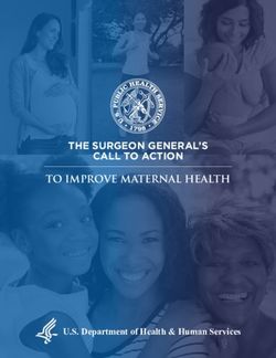 TO IMPROVE MATERNAL HEALTH - THE SURGEON GENERAL'S CALL TO ACTION - U.S. Department of Health & Human Services