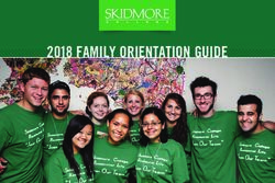 2018 FAMILY ORIENTATION GUIDE - Creative Thought Matters - Skidmore College