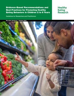 Evidence-Based Recommendations and Best Practices for Promoting Healthy Eating Behaviors in Children 2 to 8 Years
