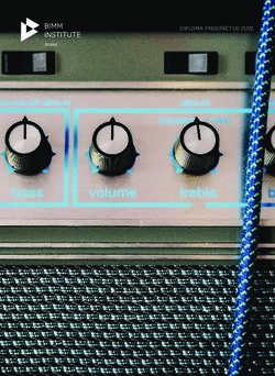 DIPLOMA PROSPECTUS 21/22 - BIMM Institute