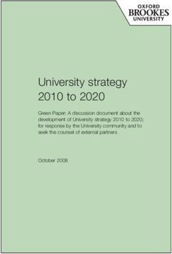 University strategy 2010 to 2020 - Green Paper: A discussion document about the development of University strategy 2010 to 2020; for response by ...