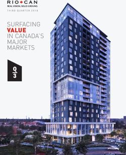 Q-3 SURFACING VALUE IN CANADA'S MAJOR MARKETS - REAL VISION, SOLID GROUND. THIRD QUARTER 2018