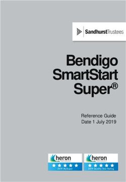 BENDIGO SMARTSTART SUPER - REFERENCE GUIDE DATE 1 JULY 2019 - BENDIGO BANK
