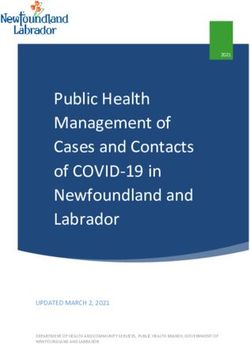 Public Health Management of Cases and Contacts of COVID-19 in Newfoundland and Labrador - UPDATED MARCH 2, 2021